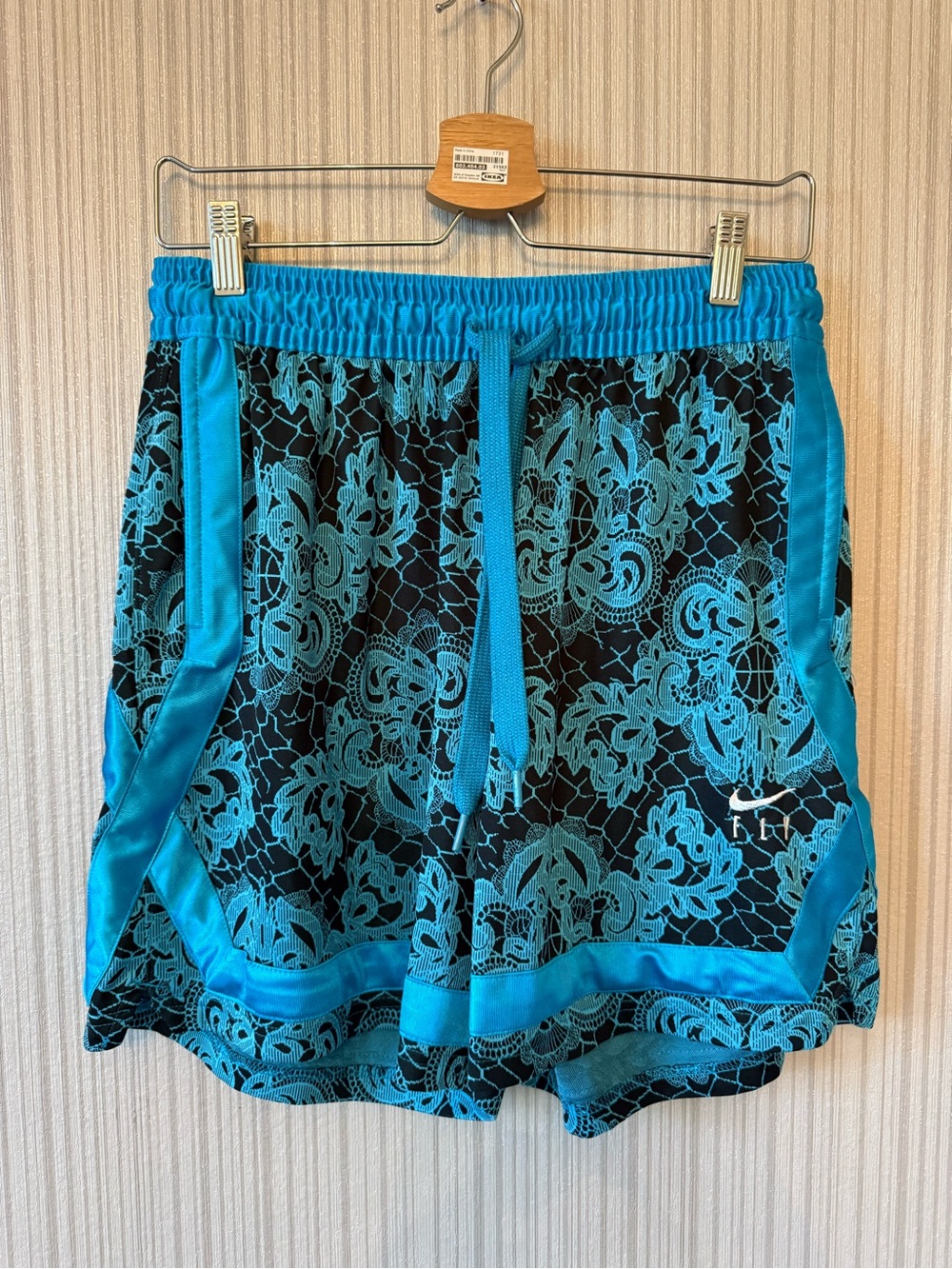 Nike Women's Black and Teal Athletic Shorts
